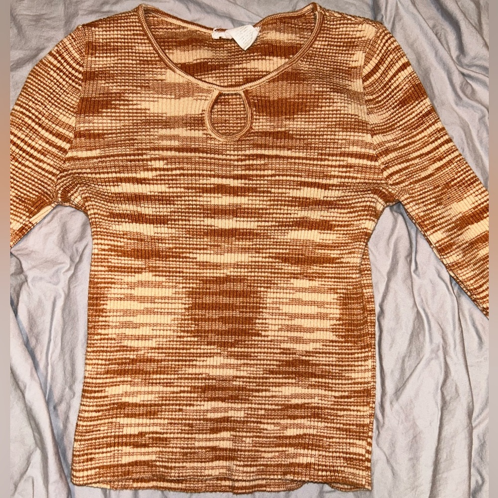 Tilly’s Orange and Cream Pattern Shirt